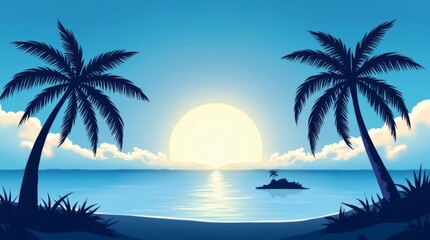 Tropical Serenity at Sunset