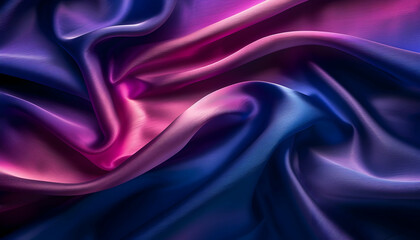 Obraz premium Abstract Purple and Blue Silk Drape Illustration