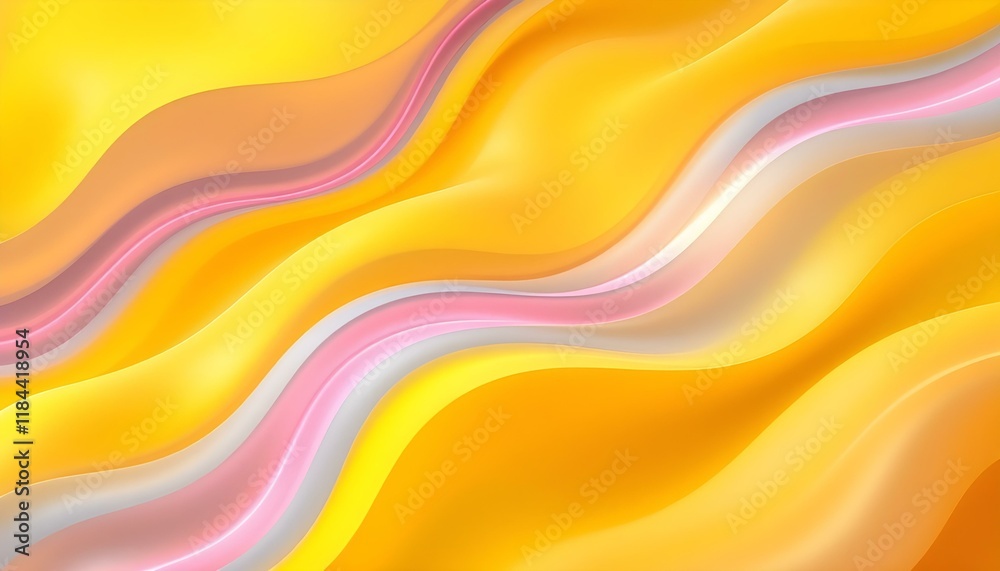 Poster Yellow abstract background with soft smooth elegant lines and grey border. Soft yellow abstract background with smooth gradients light effects for elegant minimal design and vibrant artistic visuals