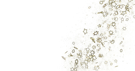 Celestial Cascades: 3D Illustration Conjures a Rainfall of Gold Stars