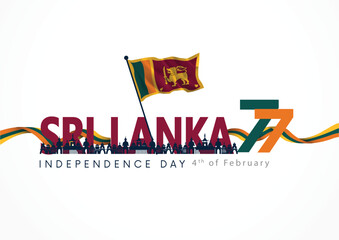 happy independence day Sri lanka. abstract vector illustration design