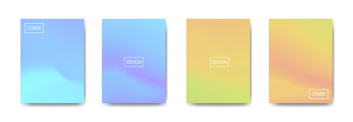 set of abstract background with beautiful gradation color, colorful background for poster flyer banner backdrop.vertical banner.cool fluid background vector illustration