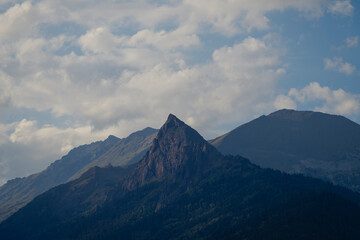 mountains and clouds