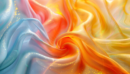 Fototapeta premium Abstract Background Image: Shimmering Fabric Swirls