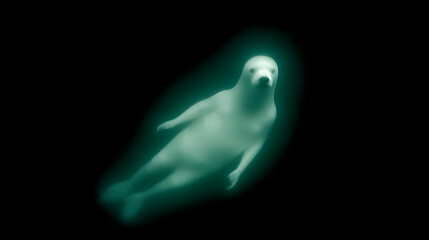 Glowing Seal 3D Illustration