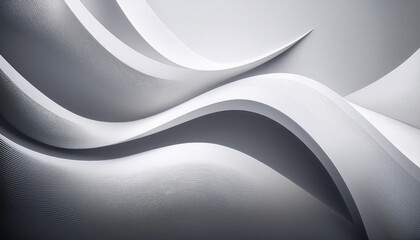 Modern abstract background with gray and white waves creating a dynamic flow for design purposes