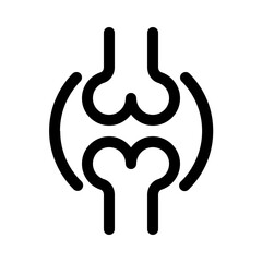 knee bone icon with line style, perfect for user interface projects