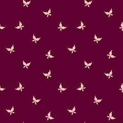 pink seamless pattern with pink butterflies