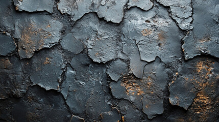 Natural stone wall texture close-up, highlighting uneven and rugged features