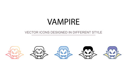 Vampire icon design with white background stock illustration