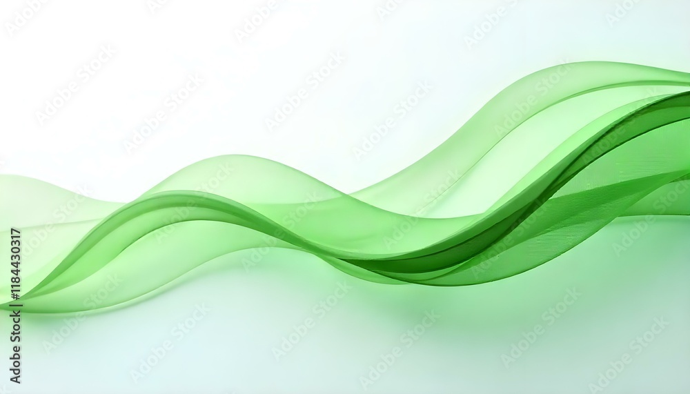 Poster Ecological green abstract modern swoosh wave certificate. Color flow liquid wave for design brochures, and websites. Abstract flowing curves in blue and green waves against a gradient background
