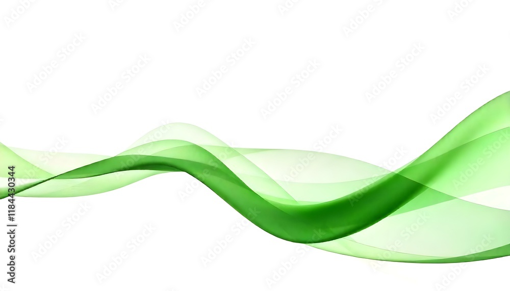 Poster Ecological green abstract modern swoosh wave certificate. Color flow liquid wave for design brochures, and websites. Abstract flowing curves in blue and green waves against a gradient background