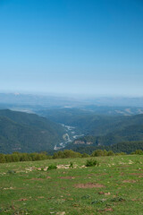 landscape with mountains and clouds