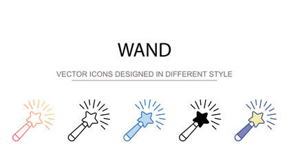 Wand icon design with white background stock illustration