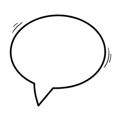 Hand drawn blank empty speech bubbles comic cartoon thinking