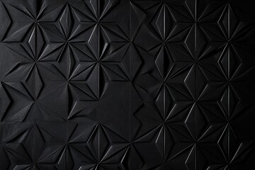 Elegant geometric patterns on a black matte surface create a stunning visual effect