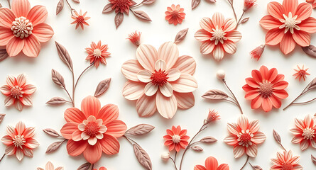 seamless pattern with flowers background wallpaper