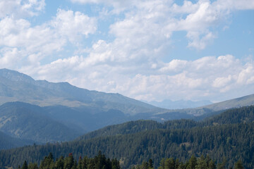clouds over the mountains