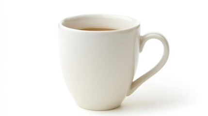 White mug mock up isolated on white background.