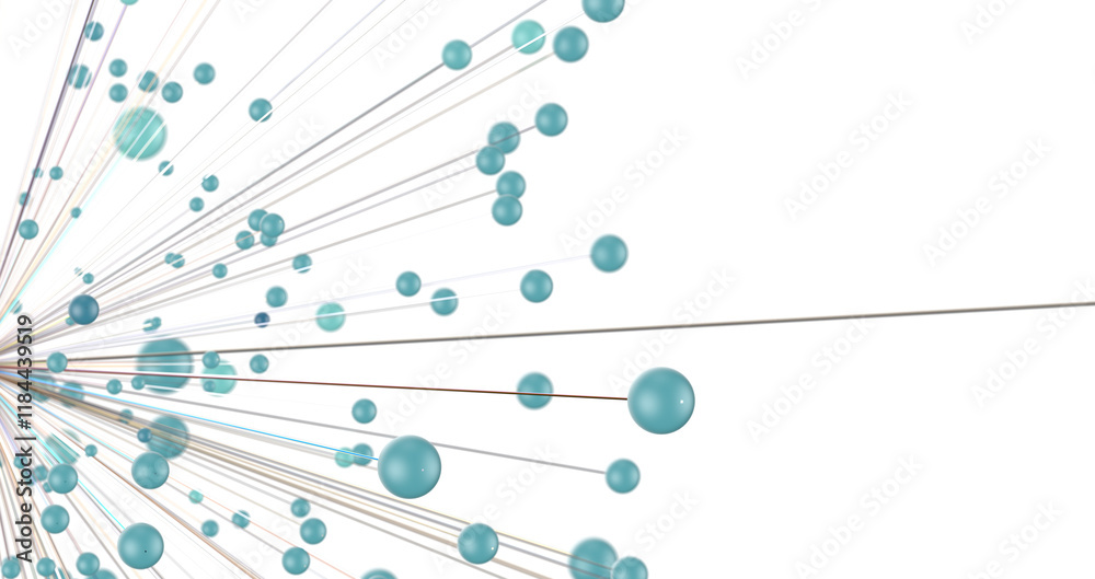 Poster abstract 3d render, network concept, background
