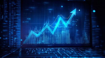 Digital growth metrics analysis virtual workspace data visualization tech environment close-up view performance insights