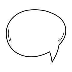 Hand drawn blank empty speech bubbles comic cartoon thinking