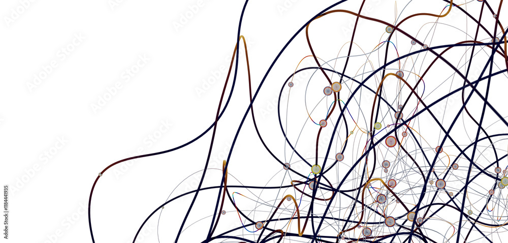 Poster abstract 3d render, network concept, background
