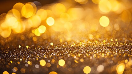 Golden Bokeh Background with Glitter