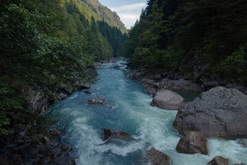 waterfall in the mountains