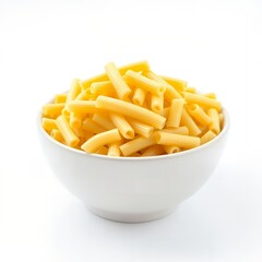 Uncooked Pasta Dry Macaroni Short Pasta in White Bowl Food Photography