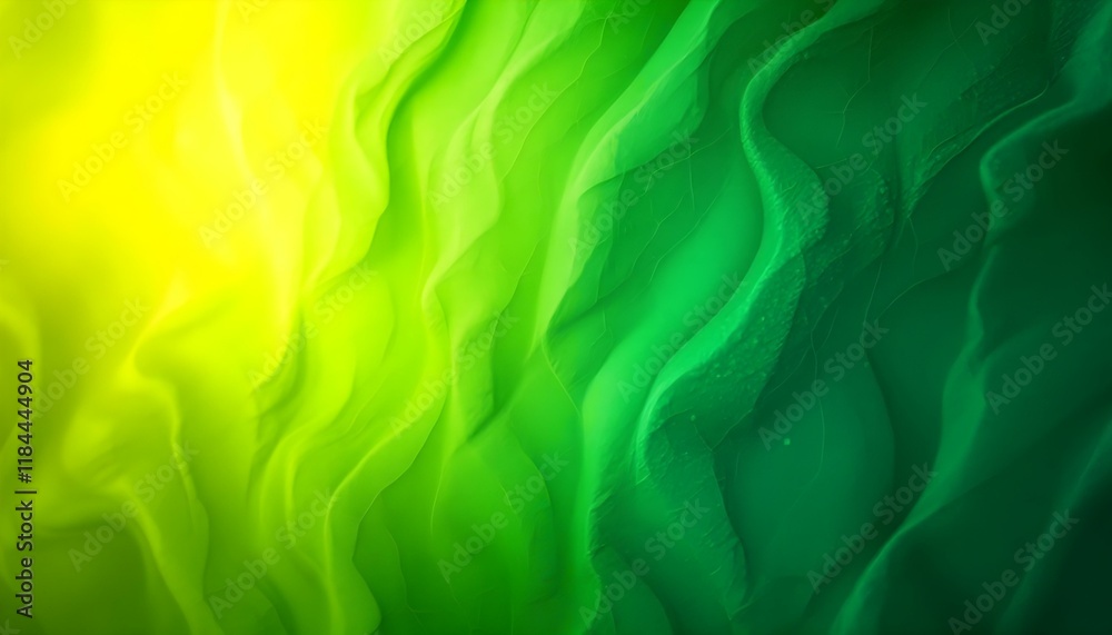 Aufkleber Green light color with shades 8k high-resolution color gradient background. Abstract texture background with green light. Abstract green light streaks, swirling motion, dark background, digital art
