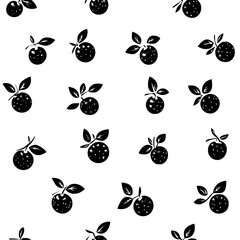 Collection of Cranberry continuous icon pattern, Cranberry vectorized artwork