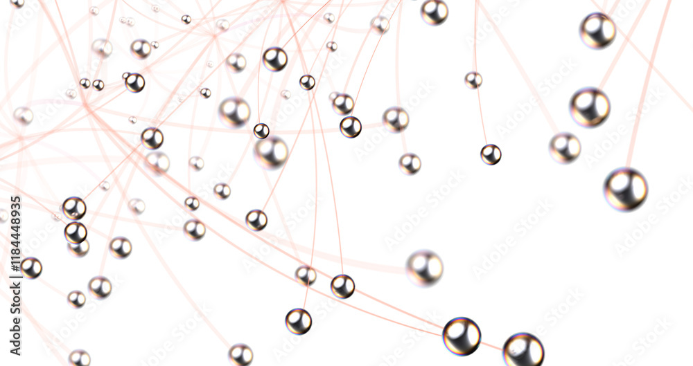 Poster abstract 3d render, network concept, background