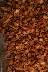 Crispy Fried Pita Bread texture for soups and fatteh 