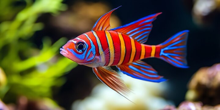 Red morph of zebra mbuna fish showcases vibrant colors and unique patterns. This striking red morph of zebra mbuna is perfect for aquarium enthusiasts seeking captivating fish species.