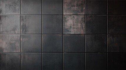 Modern Black Tile Wall with Subtle Texture