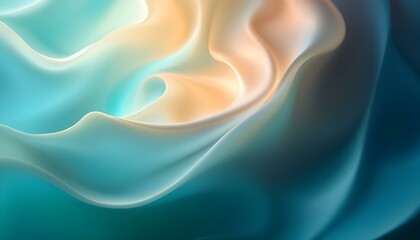 Obraz premium Smooth gradient background, deep blue to teal, underwater atmosphere, ethereal lighting. Ethereal underwater square texture with gradient spherical shape. Cool turquoise and deep teal flow together