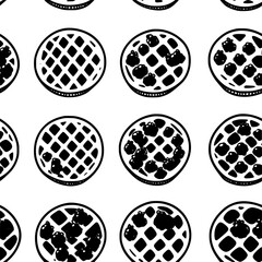 Montana Huckleberry Pie tiled design, Montana Huckleberry Pie repeating background illustration