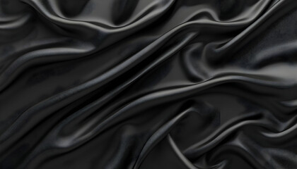 Obraz premium Dark Draped Fabric 3D Render