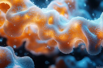 Nanoparticles create mesmerizing abstract formations in vibrant colors