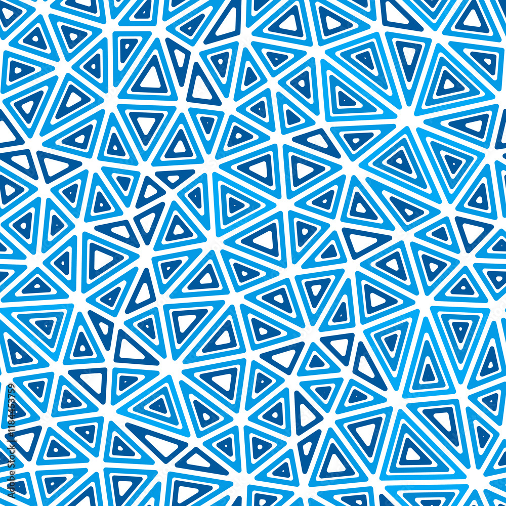 Poster triangles pattern geometric design. medium shape size. multiple repeated inner triangles. single col