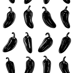 Collection of Smoked paprika digital art, Smoked paprika vector graphic, repetitive pattern