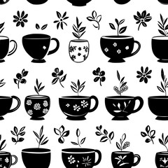 Collection of Tisane digital art, Tisane vector graphic, repetitive pattern