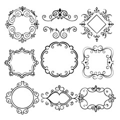 set of decorative elements