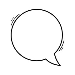 Hand drawn blank empty speech bubbles comic cartoon thinking