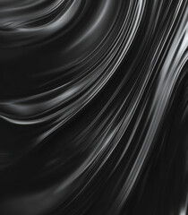 Fototapeta premium Brushed obsidian black texture. Smooth surface with subtle reflective lines.