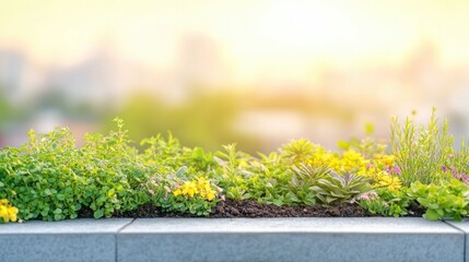 Vibrant Garden Space on Urban Rooftop