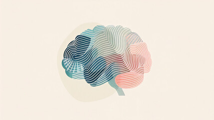 Aging human brain model with subtle cracks and fading colors, symbolizing cognitive decline and mental health. Concept of aging, neuroscience, and mental wellness.