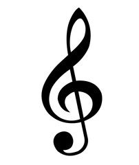 Music clip art design on plain white transparent isolated background for sign, decal, card, shirt, hoodie, sweatshirt, apparel, tag, mug, icon, poster or badge