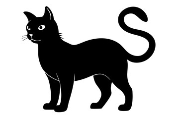 Obraz premium black cat vector illustration